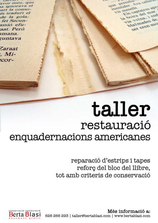 Taller de restauració d'enquadernacions americanes