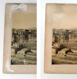 Abans i després de la restauració de la fotografia