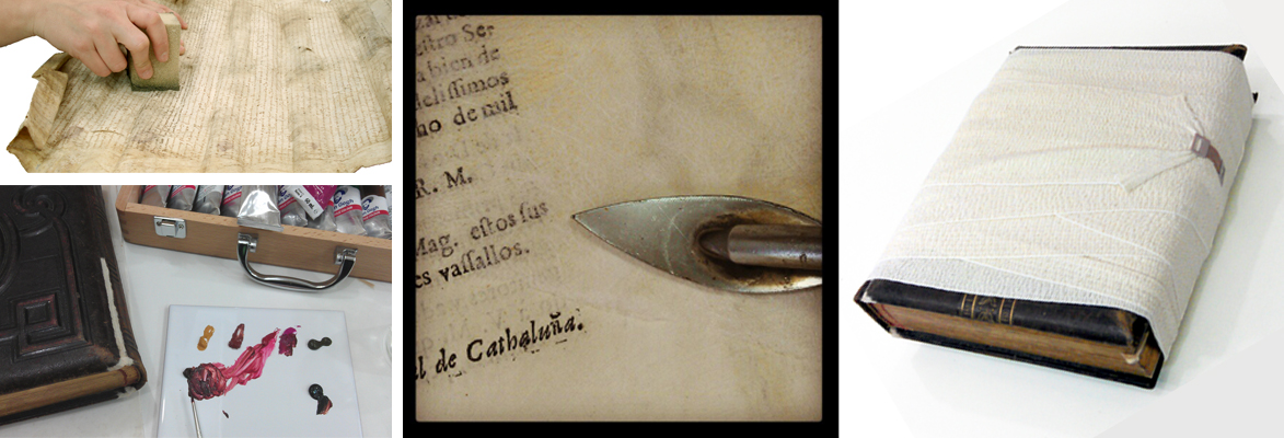 Processos de conservació i restauració: Neteja en sec, consolidació i retoc cromàtic de diferents tipus de peces Processos de conservació i restauració: Neteja en sec, consolidació i retoc cromàtic de diferents tipus de peces