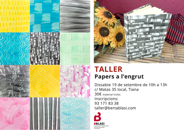 Taller de decoració de paper a l'engrut