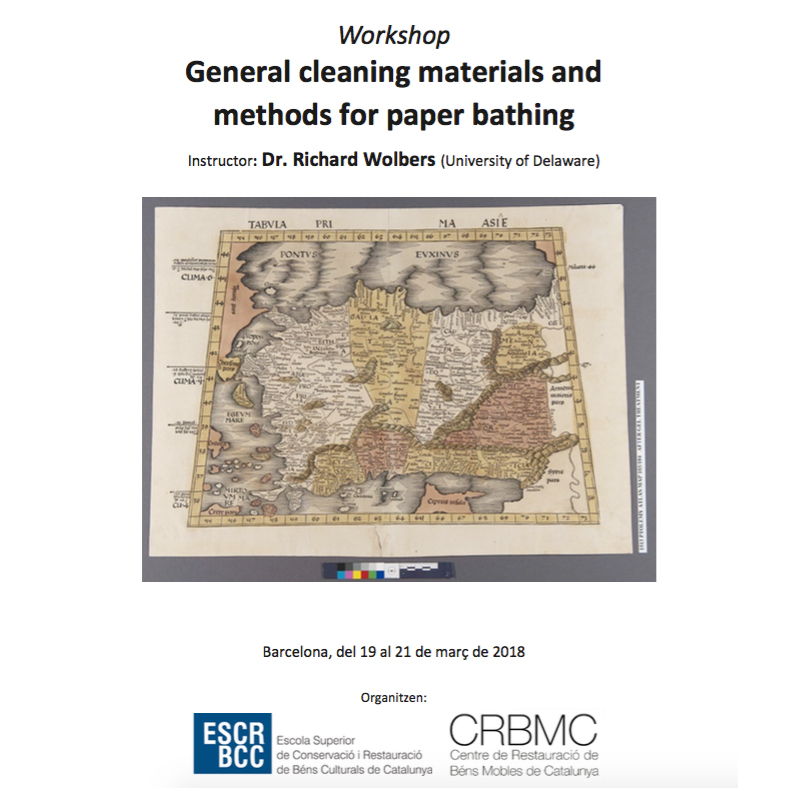 Richard Wolbers. General cleaning materials and methods for paper bathing. Barcelona 2018