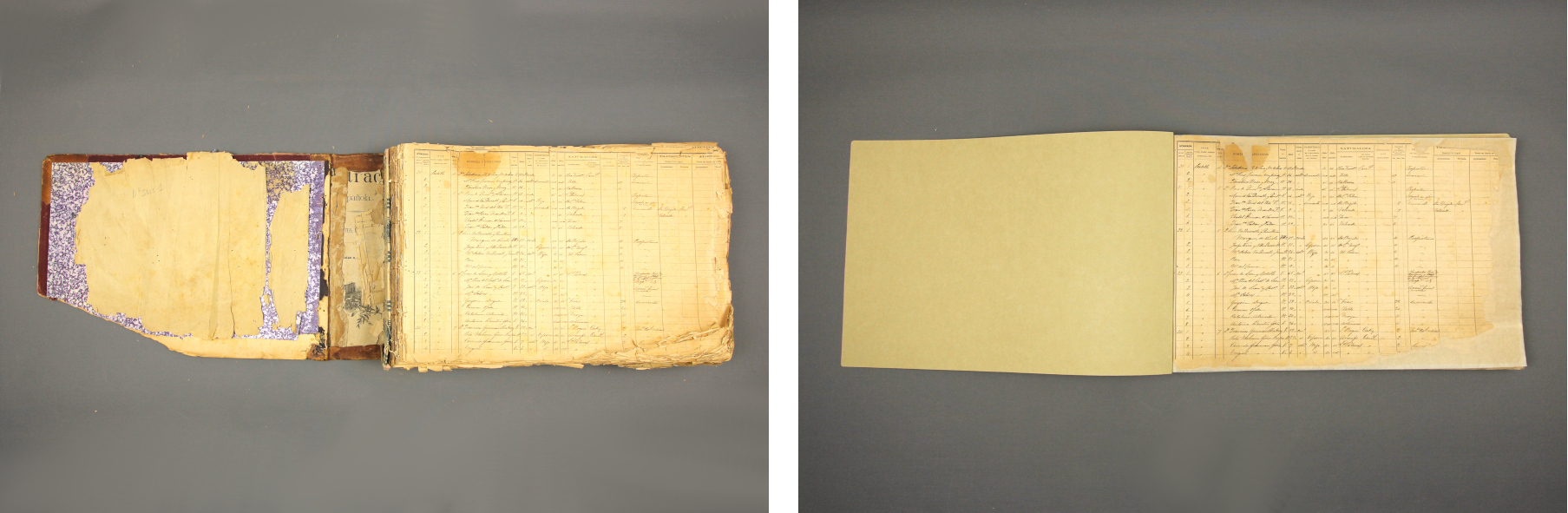 Abans i després de la restauració dels padrons.